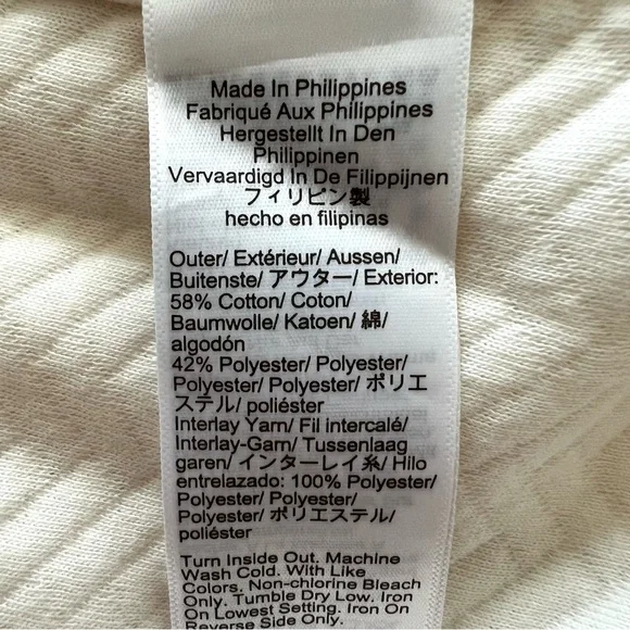 NWT J. Crew Ivory Herringbone Quilted Mock Neck Sweatshirt Small Snap Side - Picture 14 of 16